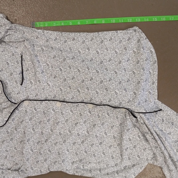 Character Black and White, Long Sleeve, Button Down, Top and Bottom Pajama Set - Picture 5 of 14